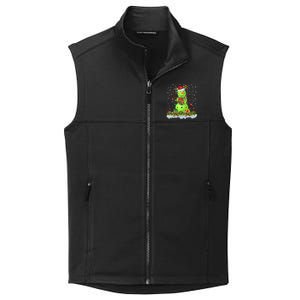 Pickleball Xmas Lighting Funny Snow Pickleball Christmas Funny Gift Collective Smooth Fleece Vest