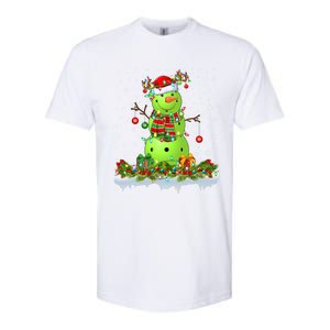 Pickleball Xmas Lighting Funny Snow Pickleball Christmas Funny Gift Softstyle CVC T-Shirt