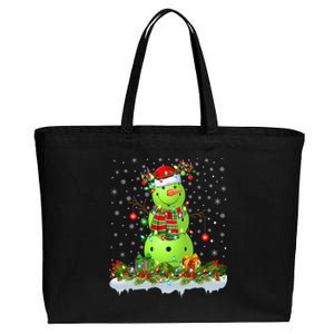 Pickleball Xmas Lighting Funny Snow Pickleball Christmas Meaningful Gift Cotton Canvas Jumbo Tote