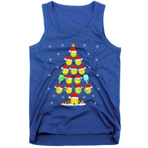 Pickleball Xmas Lighting Santa Pickleball Christmas Tree Gift Tank Top