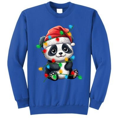 Panda Xmas Lighting Santa Panda Christmas Gift Sweatshirt