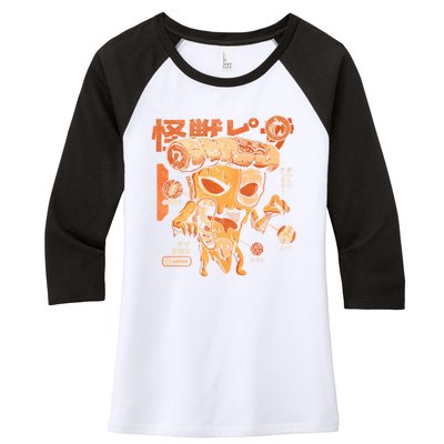 Pizzazilla Xray Women's Tri-Blend 3/4-Sleeve Raglan Shirt