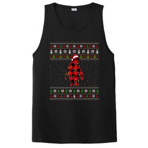 Penguin Xmas Redplaid Penguin Ugly Christmas Pajamas Gift PosiCharge Competitor Tank