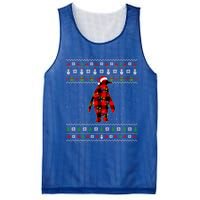 Penguin Xmas Redplaid Penguin Ugly Christmas Pajamas Gift Mesh Reversible Basketball Jersey Tank