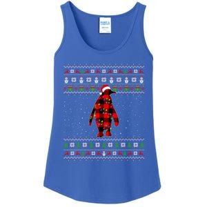 Penguin Xmas Redplaid Penguin Ugly Christmas Pajamas Gift Ladies Essential Tank