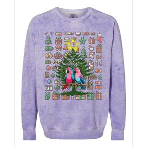 Parrot Xmas Tree Macaw Cockatiel Conure Lover Colorblast Crewneck Sweatshirt