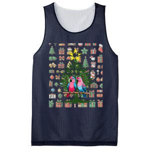 Parrot Xmas Tree Macaw Cockatiel Conure Lover Mesh Reversible Basketball Jersey Tank