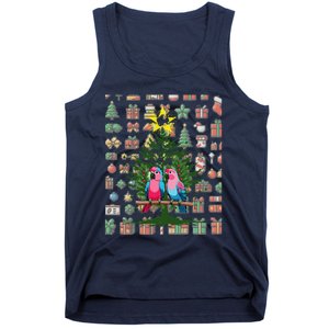 Parrot Xmas Tree Macaw Cockatiel Conure Lover Tank Top