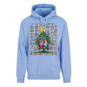 Parrot Xmas Tree Macaw Cockatiel Conure Lover Unisex Surf Hoodie