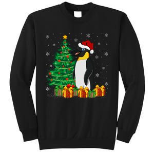 Penguin Xmas Tree Lighting Santa Penguin Christmas Sweatshirt