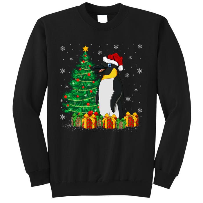 Penguin Xmas Tree Lighting Santa Penguin Christmas Sweatshirt