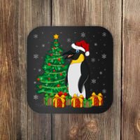 Penguin Xmas Tree Lighting Santa Penguin Christmas Coaster