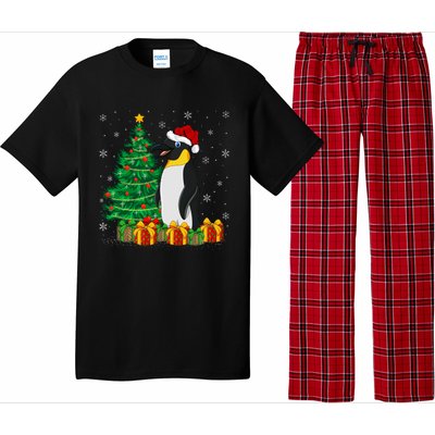 Penguin Xmas Tree Lighting Santa Penguin Christmas Pajama Set