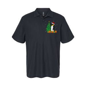 Penguin Xmas Tree Lighting Santa Penguin Christmas Softstyle Adult Sport Polo