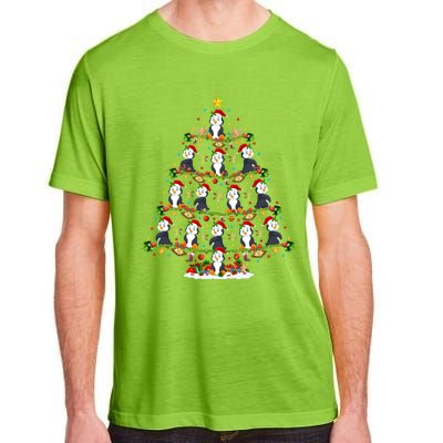 Penguin Xmas Tree Lighting Santa Penguin Christmas Cute Gift Adult ChromaSoft Performance T-Shirt