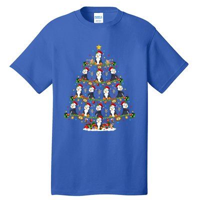 Penguin Xmas Tree Lighting Santa Penguin Christmas Cute Gift Tall T-Shirt