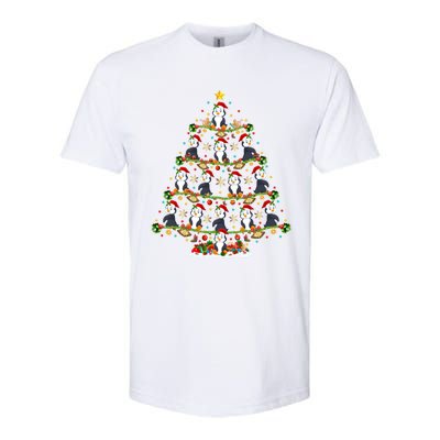 Penguin Xmas Tree Lighting Santa Penguin Christmas Cute Gift Softstyle CVC T-Shirt