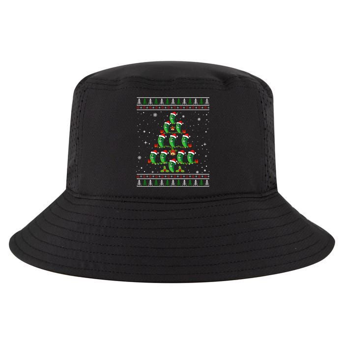 Pickle Xmas Tree Santa Hat Pickle Fruit Christmas Ugly Cool Comfort Performance Bucket Hat