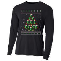 Pickle Xmas Tree Santa Hat Pickle Fruit Christmas Ugly Cooling Performance Long Sleeve Crew