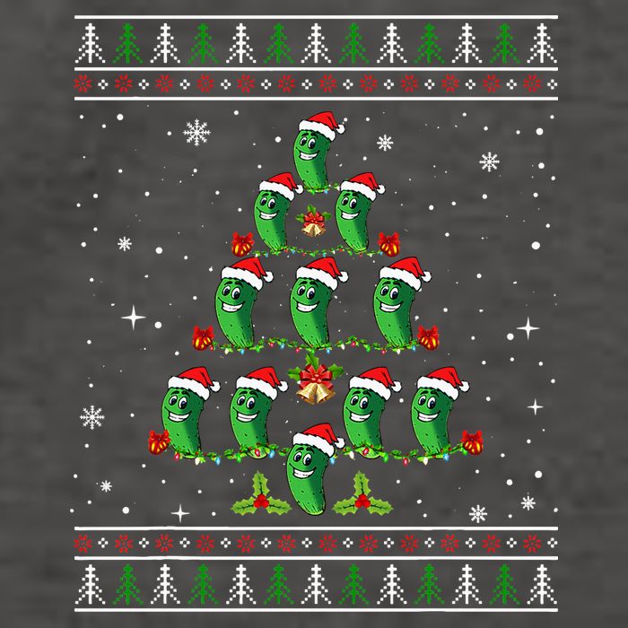 Pickle Xmas Tree Santa Hat Pickle Fruit Christmas Ugly Vector Backpack