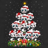 Panda Xmas Tree Lighting Santa Panda Christmas Gift 11oz C Handle Ceramic Mug