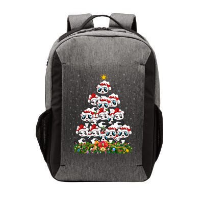 Panda Xmas Tree Lighting Santa Panda Christmas Gift Vector Backpack