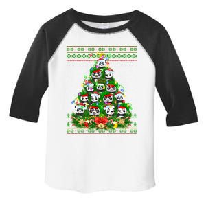 Panda Xmas Tree Lighting Ugly Panda Christmas Cute Gift Toddler Fine Jersey T-Shirt