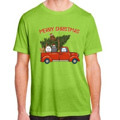 Poodle Xmas Vintage Red Pickup Retro Truck Gift Adult ChromaSoft Performance T-Shirt