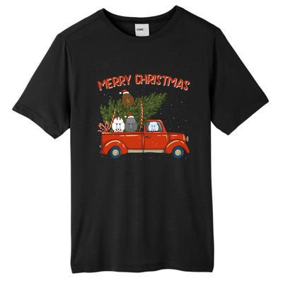 Poodle Xmas Vintage Red Pickup Retro Truck Gift Tall Fusion ChromaSoft Performance T-Shirt