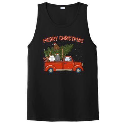 Poodle Xmas Vintage Red Pickup Retro Truck Gift PosiCharge Competitor Tank