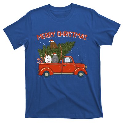 Poodle Xmas Vintage Red Pickup Retro Truck Gift T-Shirt