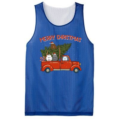 Poodle Xmas Vintage Red Pickup Retro Truck Gift Mesh Reversible Basketball Jersey Tank