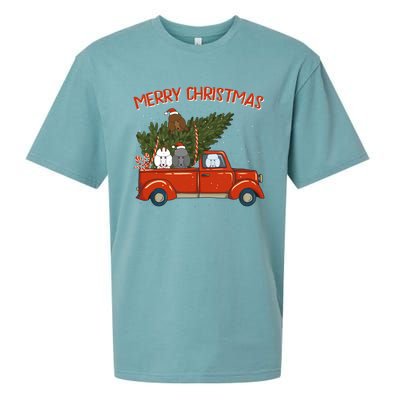 Poodle Xmas Vintage Red Pickup Retro Truck Gift Sueded Cloud Jersey T-Shirt