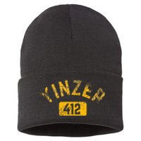 Pittsburgh Yinzer 412 Steel City Pennsylvania Funny Vintage Sustainable Knit Beanie