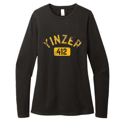 Pittsburgh Yinzer 412 Sl City Pennsylvania Funny Vintage Womens CVC Long Sleeve Shirt