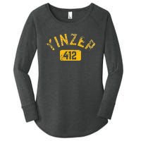 Pittsburgh Yinzer 412 Sl City Pennsylvania Funny Vintage Women's Perfect Tri Tunic Long Sleeve Shirt