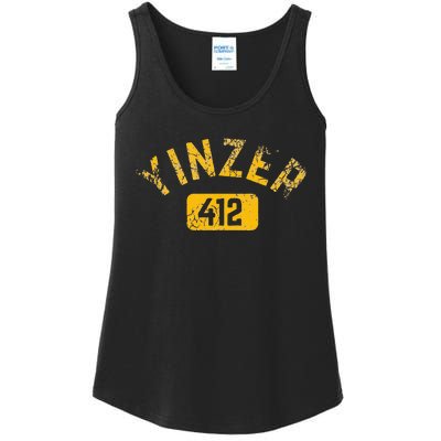 Pittsburgh Yinzer 412 Sl City Pennsylvania Funny Vintage Ladies Essential Tank