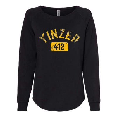 Pittsburgh Yinzer 412 Sl City Pennsylvania Funny Vintage Womens California Wash Sweatshirt