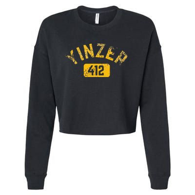 Pittsburgh Yinzer 412 Sl City Pennsylvania Funny Vintage Cropped Pullover Crew