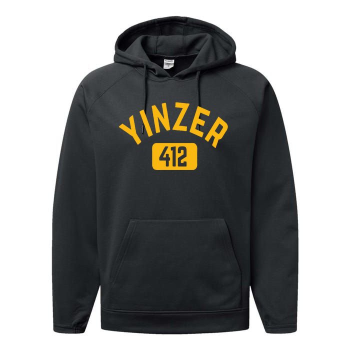 Pittsburgh Yinzer 412 Sl City Yinz Pennsylvania Home Performance Fleece Hoodie