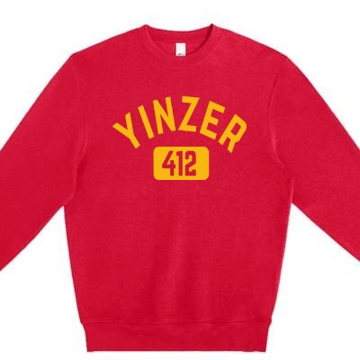 Pittsburgh Yinzer 412 Sl City Yinz Pennsylvania Home Premium Crewneck Sweatshirt