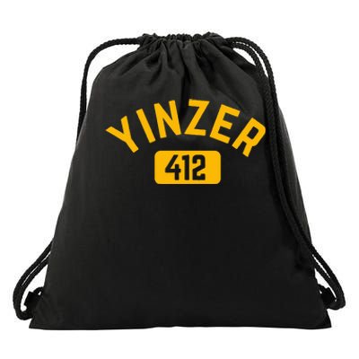 Pittsburgh Yinzer 412 Steel City Yinz Pennsylvania Home Drawstring Bag