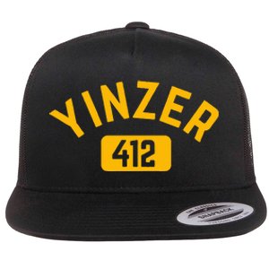 Pittsburgh Yinzer 412 Steel City Yinz Pennsylvania Home Flat Bill Trucker Hat