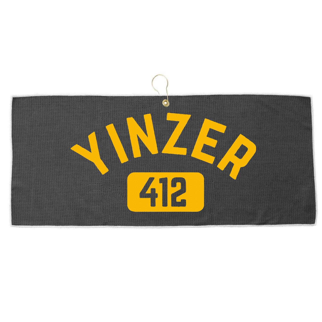 Pittsburgh Yinzer 412 Steel City Yinz Pennsylvania Home Large Microfiber Waffle Golf Towel