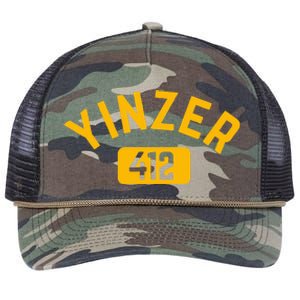 Pittsburgh Yinzer 412 Steel City Yinz Pennsylvania Home Retro Rope Trucker Hat Cap