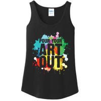 Pour Your Art Out Artist Paint Painter Painting Ladies Essential Tank