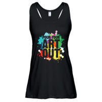 Pour Your Art Out Artist Paint Painter Painting Ladies Essential Flowy Tank