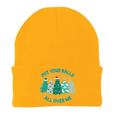 Put Your Balls All Over Me Christmas Tree Funny Family Xmas Knit Cap Winter Beanie