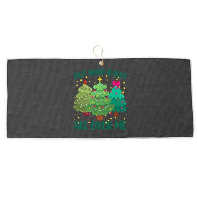 Put Your Balls All Over Me Christmas Trees Large Microfiber Waffle Golf Towel