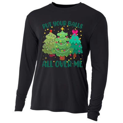 Put Your Balls All Over Me Christmas Trees Cooling Performance Long Sleeve Crew